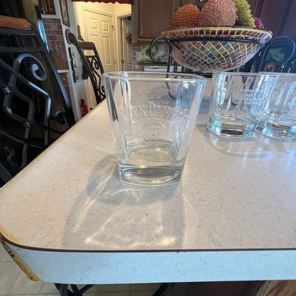 Vintage JACK  DANIELS BEVELED GLASSES - Picture 5 of 9